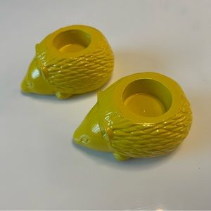 Crate & Barrel CB2 Yellow Hedgehog Tealight Holder